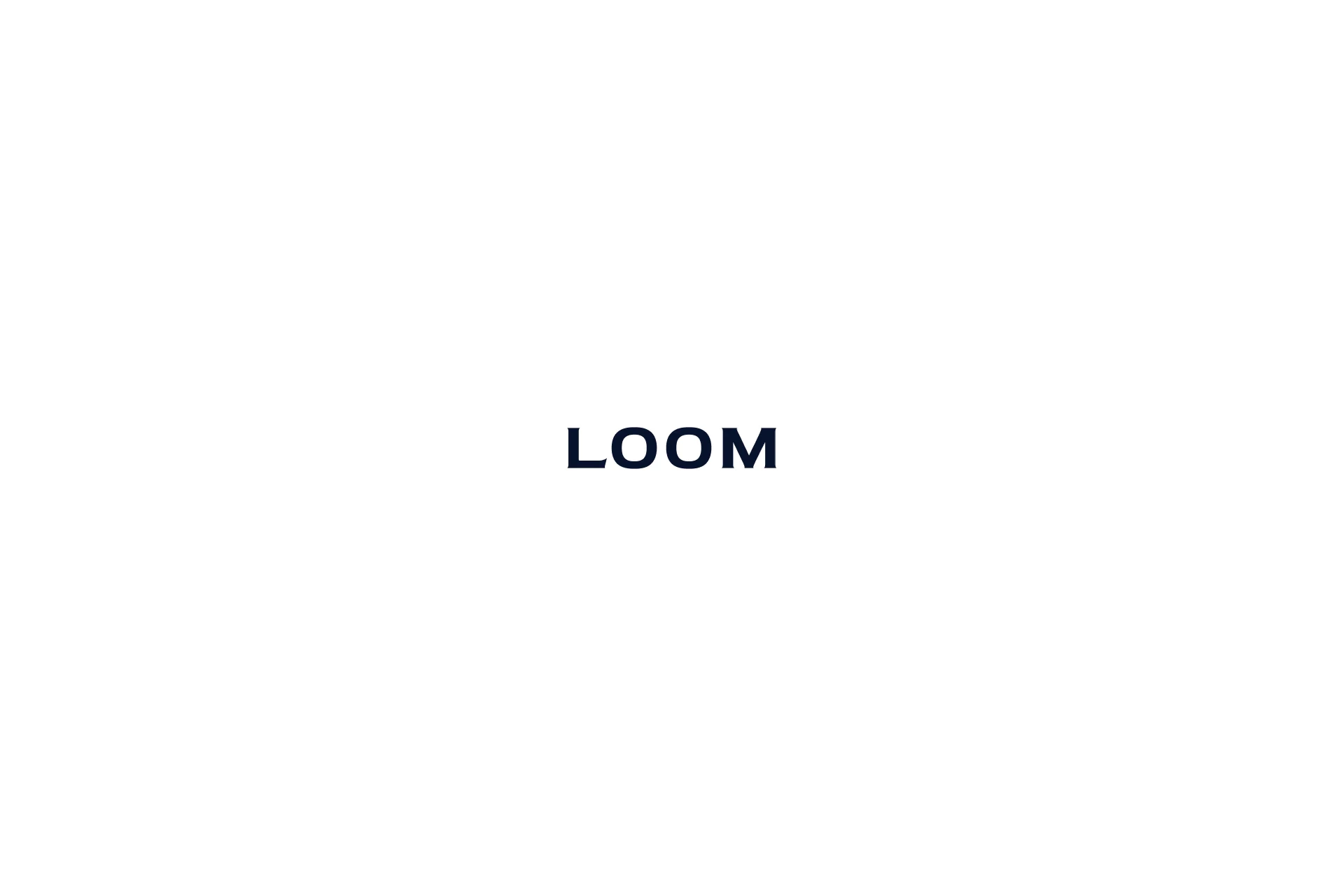 El logotipo de Loom, en azul índigo sobre fondo blanco.